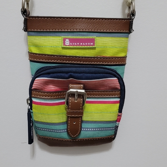 Lily Bloom Handbags - Lily Bloom Vibrant Striped Crossbody Bag